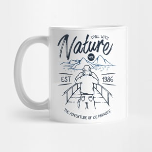 Nature Outdoors Chill Vibes Mountains 1986 Ice Paradise Mug